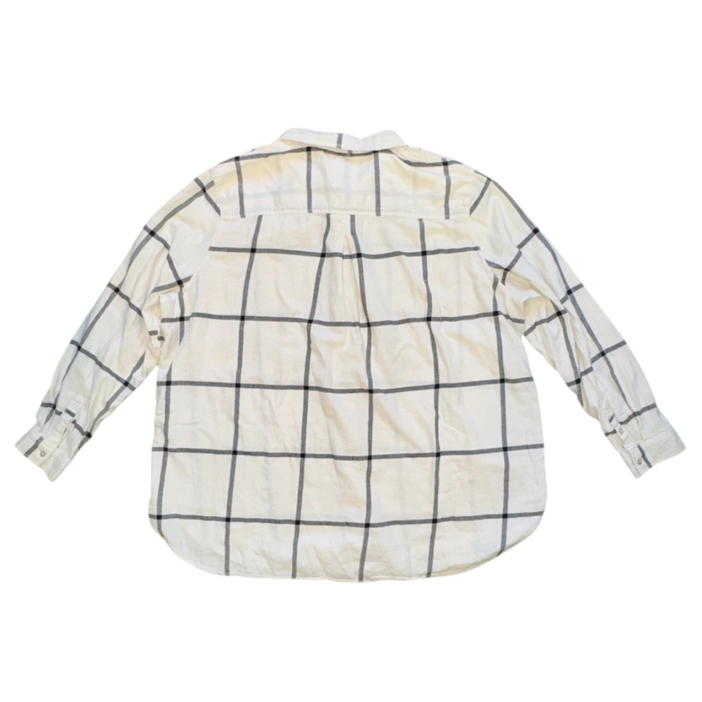 Off White Plaid Button Down - image 5